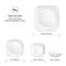 Corelle Cherish 16pc, Service for 4, Dinnerware Set, 8 Plates 8 Bowls, Chip & Break Resistant, Dinner Plates and Dinner Bowls, Corelleware Plates, White