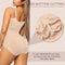 Shapewear Bodysuit for Women with 2 Reusable Nipple Stickers,Tummy Control Body Shaper Sculpting Bodysuit Adjustable Straps Jumpsuit Tops(Beige Triangle, M)