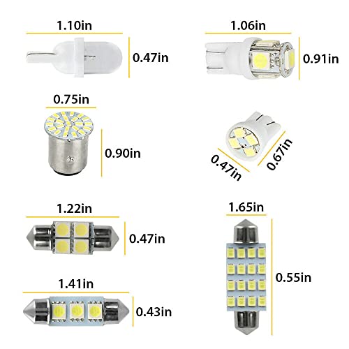 28pcs For Dome License Plate Lamp Accessories Car Interior LED Light Bulbs Kit