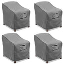 Vailge Patio Chair Covers, Lounge Deep Seat Cover, Heavy Duty and Waterproof Outdoor Lawn Patio Furniture Covers (4 Pack - Large, Grey)