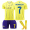 2023 New Kids and Adult R-onaldo No #7 NASSR Riyadh Al Home Football Soccer Jersey/Shorts Socks Gift Set Youth Sizes(7-8years) 26