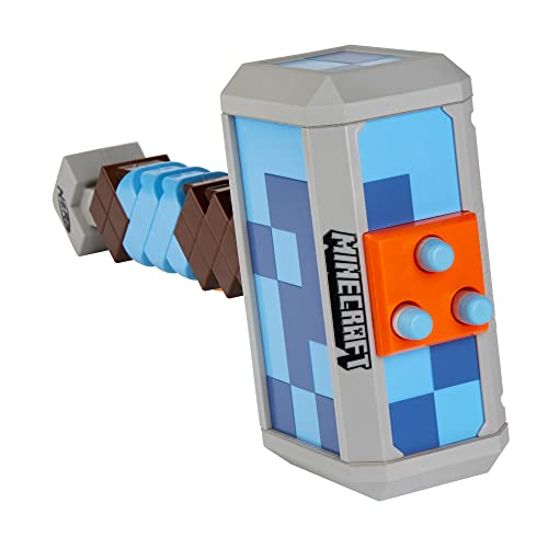 Nerf Minecraft Stormlander Dart-Blasting Hammer, Fires 3 Darts, Includes 3 Official Nerf Elite Darts, Pull-Back Priming Handle
