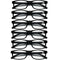 6 Pairs Mens Ladies Wayfarer Frame Magnifying Reading Glasses Nerd Spectacl AU
