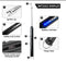 Electric Lighter Rechargeable USB, Upgraded Candle Lighter with 360ｰFlexible Long Neck Flameless Lighter, with Hook, LED Battery Display, Windproof Flexible Long Lighter for Home Outdoor (Black)