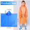 Beedove Rain Poncho for Kids, 4 PCS Waterproof Rain Hooded Poncho, Lightweight Reusable Foldable Long Clear Raincoat for Children
