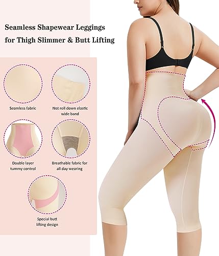 Nebility Compression Leggings for Women Seamless Shapewear Butt Lifting  Panties Waist Trainer Tummy Control Thigh Body Shaper
