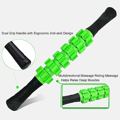 Muscle Roller Stick for Athletes,Deep Tissue Massager for Muscle Soreness, Stiffness and Pain Relief,Portable and Durable Design for Pre and Post Workout Recovery