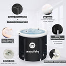 Cold Plunge Tub Outdoor Ice Bath Tub for Athletes with Cover, Portable Inflatable Bathtub for Hot Bath Ice Bath, 92.4 Gallons Large Bath Tub Adult Soaking Tub
