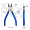 Wire Cutters 6 PCS, KAIHAOWIN 6 inch Dikes Small Wire Cutters Flush Cutters Wire Snips Clippers Diagonal Cutters Side Cutters Cutting Pliers for Crafting