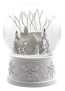 100MM White Christmas Snow Globe from The San Francisco Music Box Company