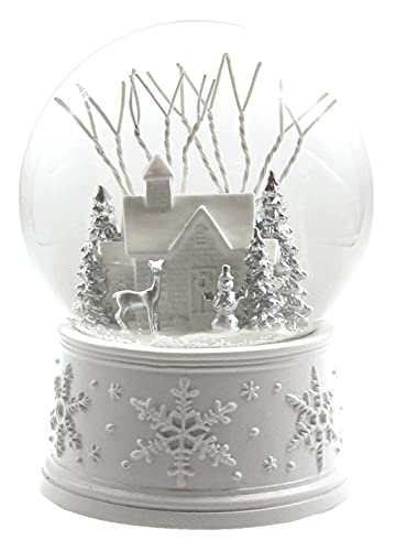 100MM White Christmas Snow Globe from The San Francisco Music Box Company