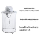 Bee Keeping Beekeeper Veil hat gnats Insect Bug Mosquito Fishing Gardening Cap with Head net Netting mesh Hood for Men Women, Light Gray