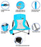 Nice C Low Beach Camping Folding Chair, Ultralight Backpacking Chair with Cup Holder & Carry Bag Compact & Heavy Duty Outdoor, Camping, BBQ, Beach, Travel, Picnic, Festival (2 Pack of Blue)