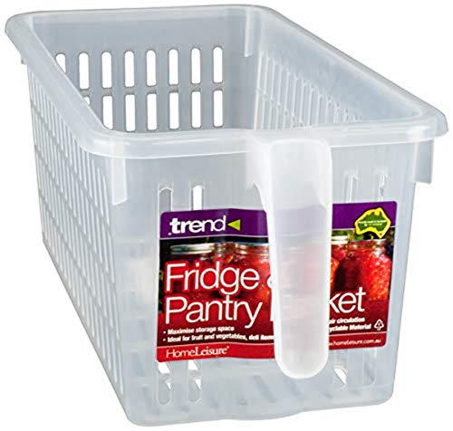 HomeLeisure Fridge and Pantry Basket Fridge and Pantry Basket, Small, Clear, RHFOB002.00