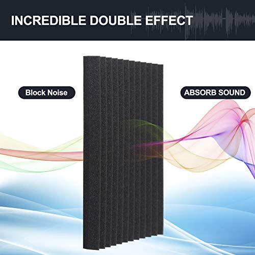 60 Pack Acoustic Panel Polyurethane Foam Sound Proof Acoustic Treatment Room Kit for Absorbing Sound on Walls, 1" X 12" X 12" Sound-proof Material for Home Studio Ceiling (60 PACK) (60PCS)