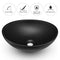 Luxsuite Bathroom Basin Bathroom Sink Vessel Wash Basin Washing Vanity Bowl Above Counter Hand Toilet Bath Countertop Oval Ceramic Basin Black