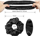 100% Silk Scrunchies for hair, JOYCHER Hair Scrunchies 3 Pack, 100% Pure Mulberry Silk Hair Ties Hair Bands for Women, Girls, Thick Curly Hair No Crease Soft & Less Pulling-Black,Brown,Apricot)