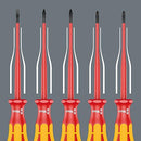 Wera 5059030001 KK VDE 17 Universal 1 Kraft Form Kompakt VDE Screwdriver Set with Interchangeable Blade, 17 Pieces