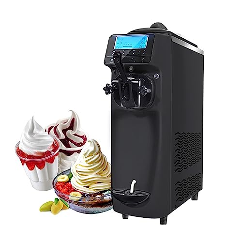 Ice Cream Maker Soft Ice Cream Machine Commercial Ice Cream Making Machine Summer Snack Shop Cafe Desktop Ice Cream Maker Countertop Serve Ice Cream Machine for Home, Party