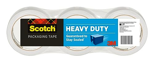 Scotch Heavy Duty Shipping Packaging Tape, 1.88 Inches x 38.2 Yards, 3 Rolls (3850-S3)