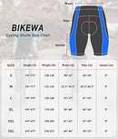 Bikewa Men's Bike Shorts 3D Padded Cycling Road Biking Mountain Riding Biker Bicycle UPF 50+ Cycle Shorts Zipper Pockets