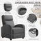 JUMMICO Recliner Chair Adjustable Home Theater Single Fabric Recliner Sofa Furniture with Thick Seat Cushion and Backrest Modern Living Room Recliners (Grey)