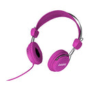 Laser Headphones Stereo Kids Friendly Pink, Childrens Headphones on Ear for Study Tablet Airplane, Volume Limited