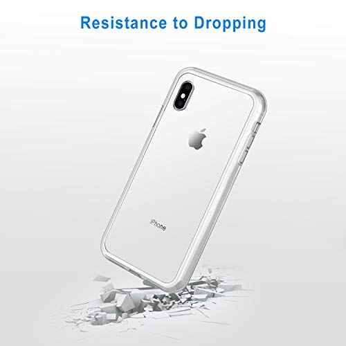 JETech Case for iPhone Xs Max 6.5-Inch, Non-Yellowing Shockproof Phone Bumper Cover, Anti-Scratch Clear Back (Clear)