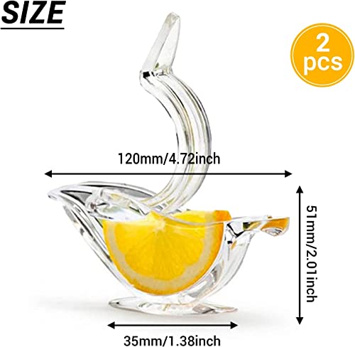 Lemon Slice Squeezer, 2Pcs Manual Lemon Slice Squeezer Fruit Juicer,Lemon Juicer Lemon Slice Squeezer,Lemon Squeezer Hand Juicer,Acrylic Manual Lemon Slice Squeezer,Lemon Squeezer Lemon Juicer