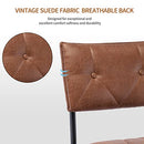 BV Dining Chair Set of 2, Vintage Suede Mid Century Dining Chair, Suede Fabric Chairs with Metal Chrome Legs for Kitchen, Dining Room, Living Room