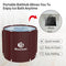 Ice Bath Tub for Athletes Portable Cold Plunge Tub Ice Bath Cold Plunge Tub Outdoor Ice Barrel Ice Bath Tub For Adults Cold Therapy Tub for Recovery (BY9001 New reddish brown-29.5"Φ x 26.8"H)