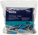 Hills Soft Grip Pegs 50 Pieces Set, Grey/Blue