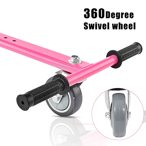 LJX Hoverboard Seat Attachment, Go Kart, Hoverboard Accessories for 6.5” 8” 10” Two Wheel Self Balancing Scooter, Suitable for Kids & Adults(Pink)
