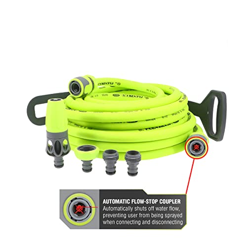 Flexzilla Garden Hose Kit with Quick Connect Attachments, 1/2 in. x 50 ft., Heavy Duty, Lightweight, ZillaGreen - HFZG12050QN