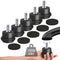 Bell Glides Replacement Office Chair or Stool Swivel Caster Wheels to Fixed Stationary Castors, Office Chair Wheels for Carpet - with Separate Self Adhesive Felt Pads/Chair Feet Wheel Stopper