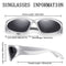 Yimosro Y2K Wrap Around Fashion Sports Sunglasses for Men Women Trendy Swift Oval Shades Sunglasses for Women, B2: Silver Frame/Black Lens, Large