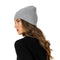 100% Cashmere Unisex Beanie Hat, Grey