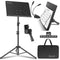 Music Book Stand, Portable Music Stand For Sheet Music 5 In-1 Dual-Use Sheet Music Stand Desktop Book Stand with Book Stand Support, Music Stand Light, Carrying Bag, Sheet Music Folder