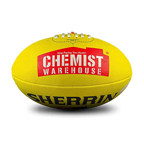 Sherrin AFLW Replica All Surface Football, Yellow, Size 4