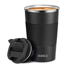 Travel Coffee Mug Spill Proof 16 oz Insulated Coffee Mug with Leakproof Lid, Stainless Steel Vacuum Tumbler ReusableThermal Coffee Cup to go for Hot and Cold Drinks -510ml,Black