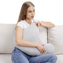 BESLKB Rotator Cuff Pillow - Shoulder Surgery Pillow - Side Sleeper Pillow for Neck and Shoulder Pain Relief, Post Shoulder Support (Grey)