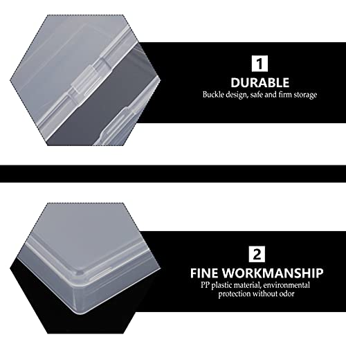 Playing Card Deck Cases Box: 6 Pcs Plastic Empty Playing Card Holder Case Box Storage Organizer Snaps Closed