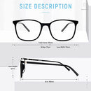 Gaoye 2 Pack Blue Light Blocking Glasses Women/Men, Computer Gaming Fake Eyeglasses Anti UV Ray-Spring Hinge (Light Black & Leopard, Clear)