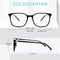 Gaoye 2 Pack Blue Light Blocking Glasses Women/Men, Computer Gaming Fake Eyeglasses Anti UV Ray-Spring Hinge (Light Black & Leopard, Clear)