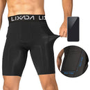 Lixada Men's Elastic Shorts Pants Performance Sports Baselayer Cool Dry Tights Active Workout Underwear