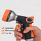 Water Nozzle,Garden Hose Nozzle,Multi Garden Hose Spray Gun,8 Watering Patterns High Pressure Nozzle Sprayer for Watering Lawn,Car Washing,Cleaning,Pets Wash (Black & Orange)