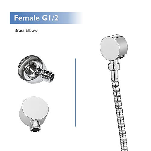 Decaura WELS Twin Hose Shower System 9" Rain Shower Head Set Sliding Rail 3-Mode Handheld Shower Head 2 in 1 Set (Round Head Chrome)