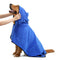 Microfiber Pet Robe Fast Dry Pet Bath Towel Dog Bathrobe with Adjustable Strap Hood Bath Towels for Pet Bath,Blue