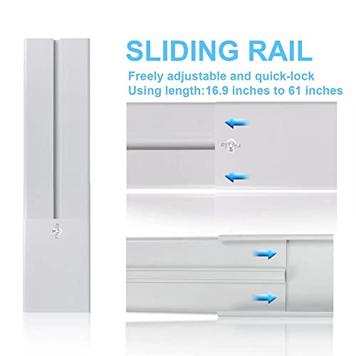 Portable Air Conditioner Window Kit, Portable AC Window kit with 2pack 3m Seal, Sliding AC Vent Kit for Exhaust Hose (5.1"/13cm)