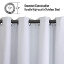 100% Blackout Shield Linen Curtains Room Darkening Siding Door Curtains, Extra Wide Thermal Insulated Patio Door Curtains Blackout Curtains for Bedroom/Living Room(W100 x L108 1 Panel, White)